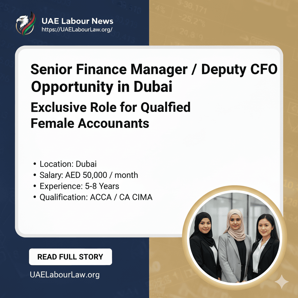 Senior Finance Manager Job Dubai