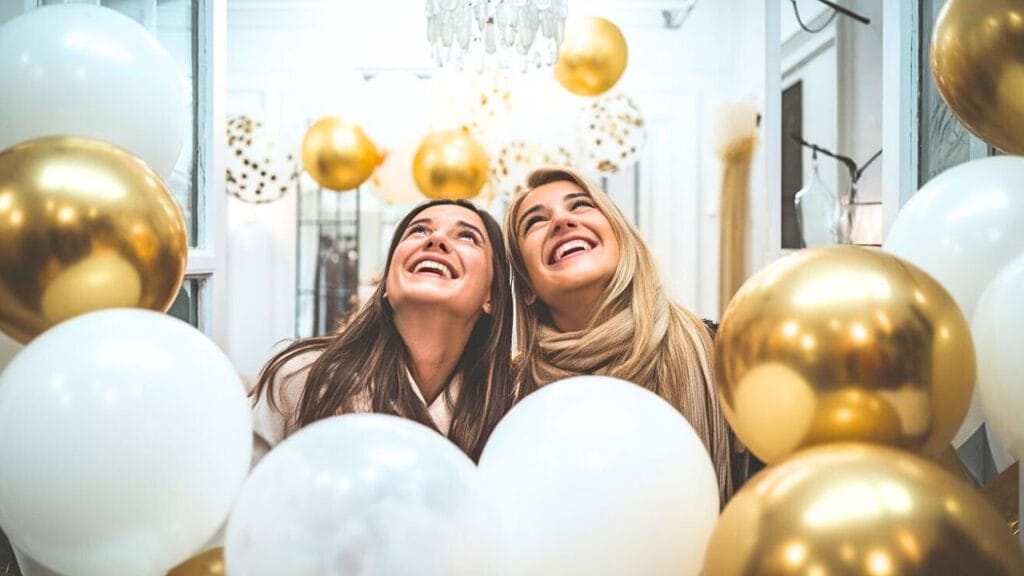 Best friends Celebrating New Year 