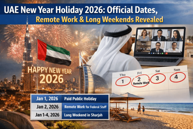 UAE New Year 2026 public holiday announcements
