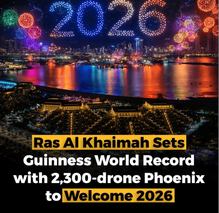 Ras Al Khaimah Sets Guinness World Record with 2,300 drone Phoenix 2026