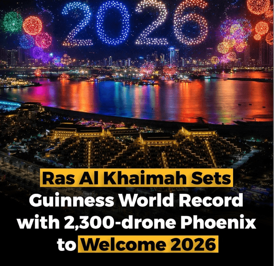 Ras Al Khaimah Sets Guinness World Record with 2,300 drone Phoenix 2026