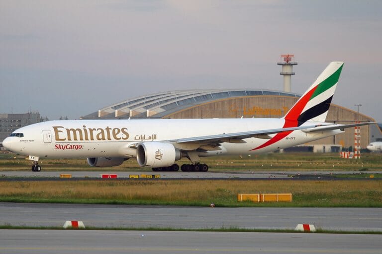 Emirates Boeing 777 captains Hanan Mohammed Jawad and Bakhita Al Mheiri in Dubai