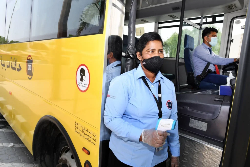 UAE winter flu precautions followed by commuters on Dubai buses