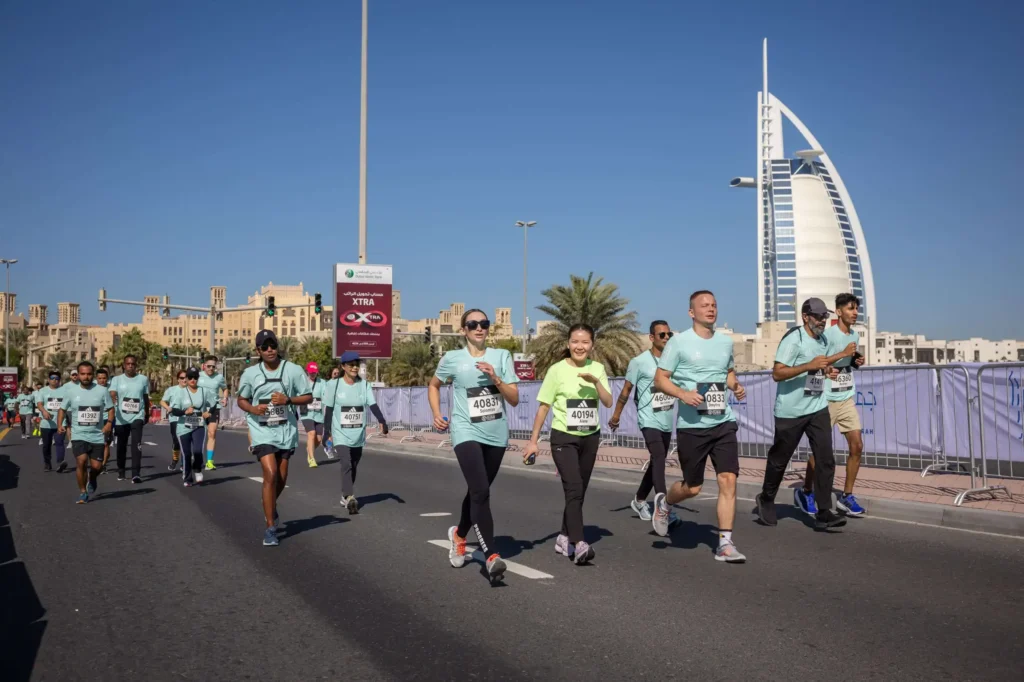 Dubai Metro during Dubai Marathon 25th anniversary