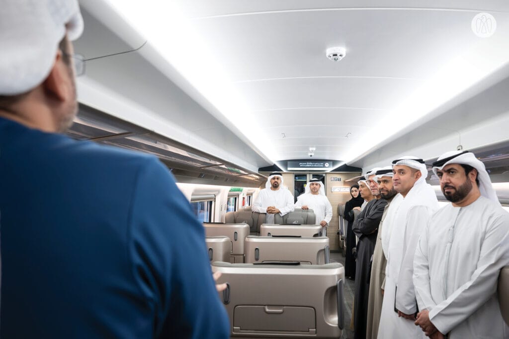 First Class cabin features revealed ahead of Etihad Rail passenger launch 2026.
