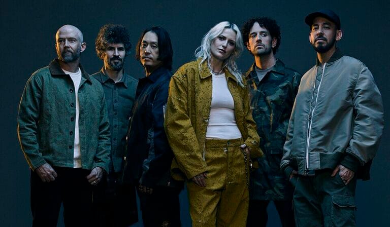 Linkin Park Abu Dhabi 2026 full band performance during concert