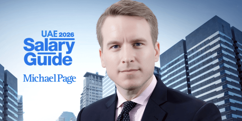 Digital report cover for the 2026 Dubai finance salary guide and recruitment trends