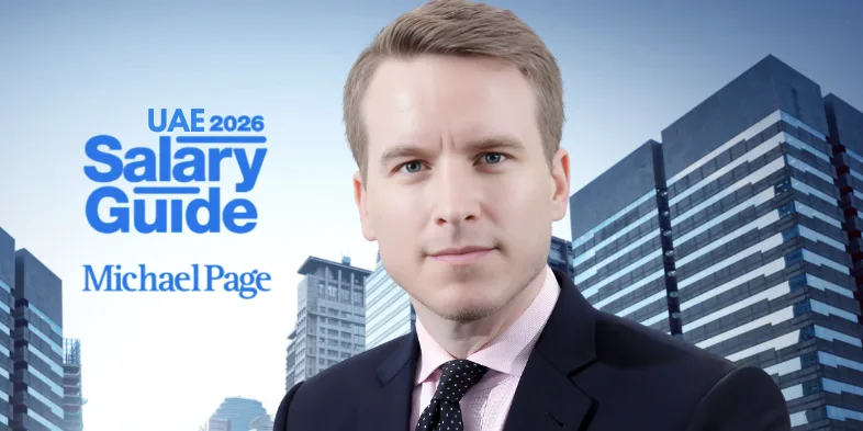 Digital report cover for the 2026 Dubai finance salary guide and recruitment trends