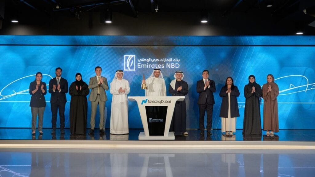 Emirates NBD digital bond listing ceremony on Nasdaq Dubai market