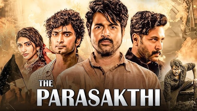 Sivakarthikeyan and Jayam Ravi in Parasakthi 2026 movie scene