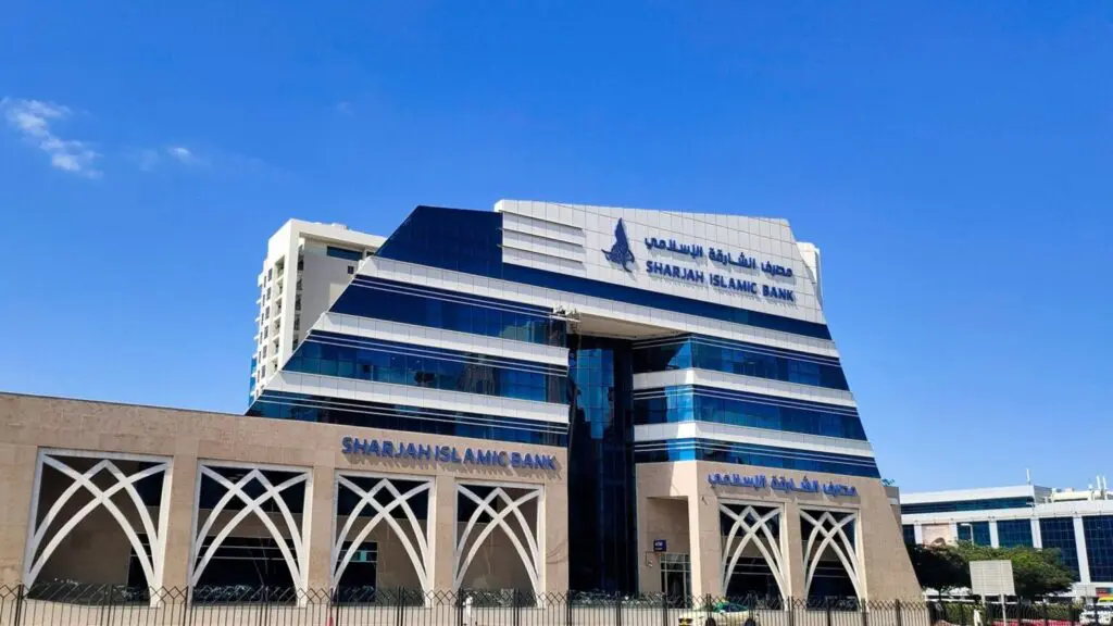 Exterior of headquarters in Sharjah announcing Sharjah Islamic Bank 2025 results
