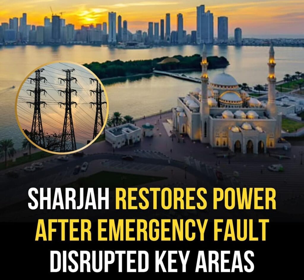 Residential towers in Al Taawun fully powered after the Sharjah power outage.