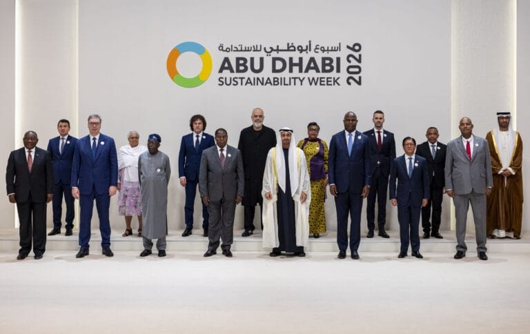Official photo of UAE President attends Abu Dhabi Sustainability Week 2026