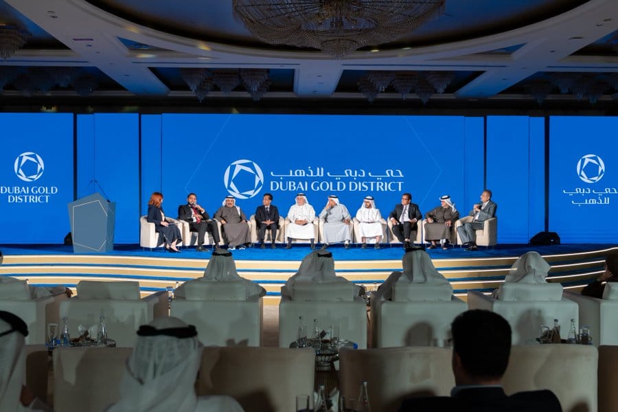 Official unveiling ceremony of the Dubai Gold Street project by UAE leaders.