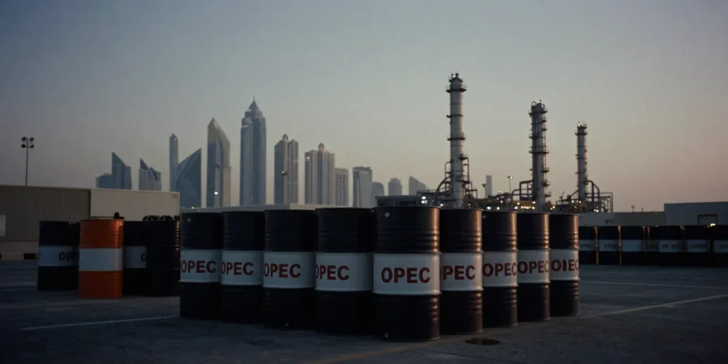  Oil barrels under new OPEC+ production cuts 2026 guidelines.