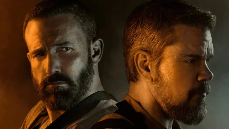 The Rip review Netflix poster featuring Matt Damon and Ben Affleck