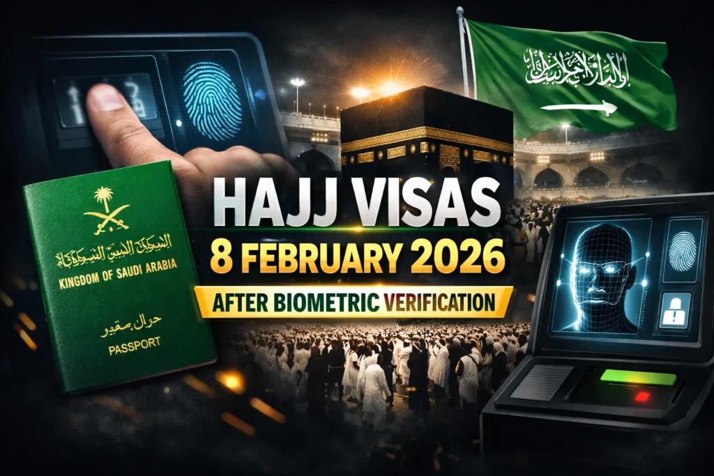 Official announcement from Saudi Ministry of Hajj and Umrah regarding Saudi Hajj Visas 2026.