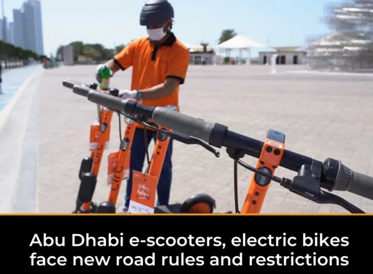 Abu Dhabi e-scooter rules 2026 e-bike and e-scooter riding zones