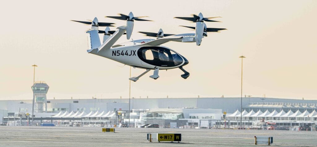 Dubai Air Taxi electric aerial vehicle during test flight