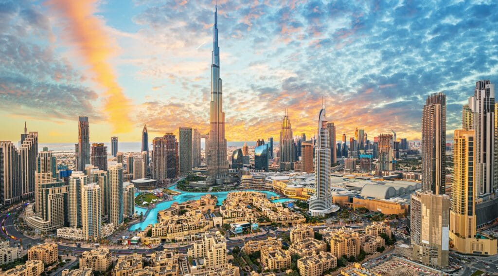 Tourists at Burj Khalifa reflecting Dubai top 5 tourist cities ranking