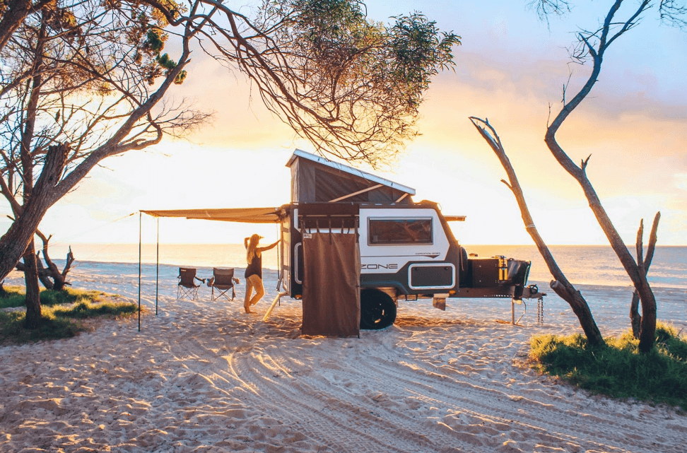 Family caravan with Free Caravan Camping Permit Dubai approval