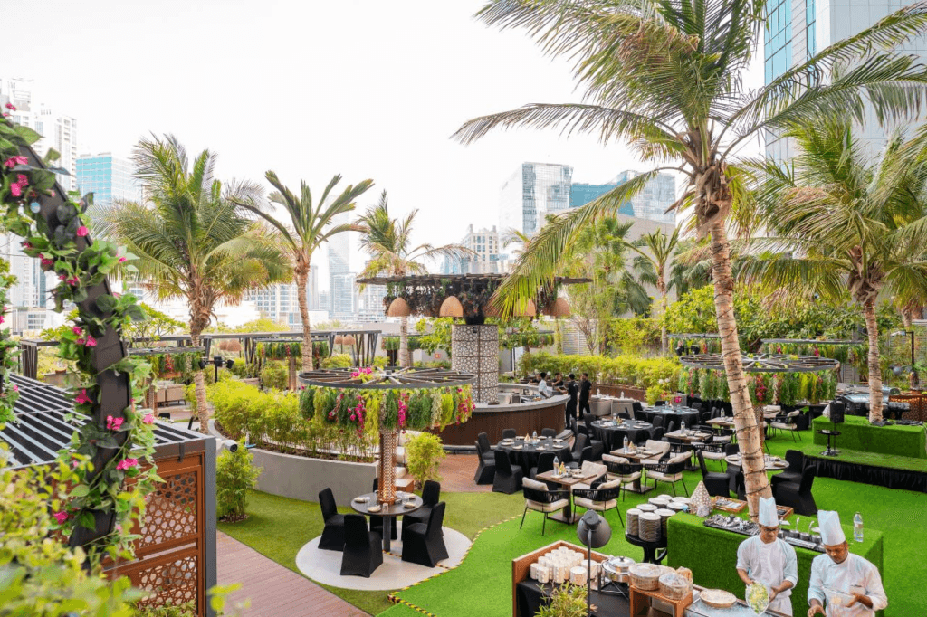 Best Iftars in Dubai and Abu Dhabi at Treehouse Taj Dubai rooftop Ramadan majlis