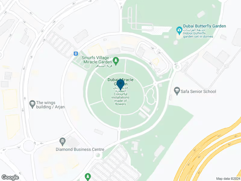 Dubai Miracle Garden Map and Location.