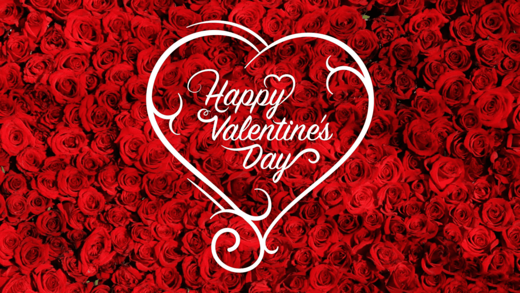 Happy Valentine's Day wishes and quotes on floral background