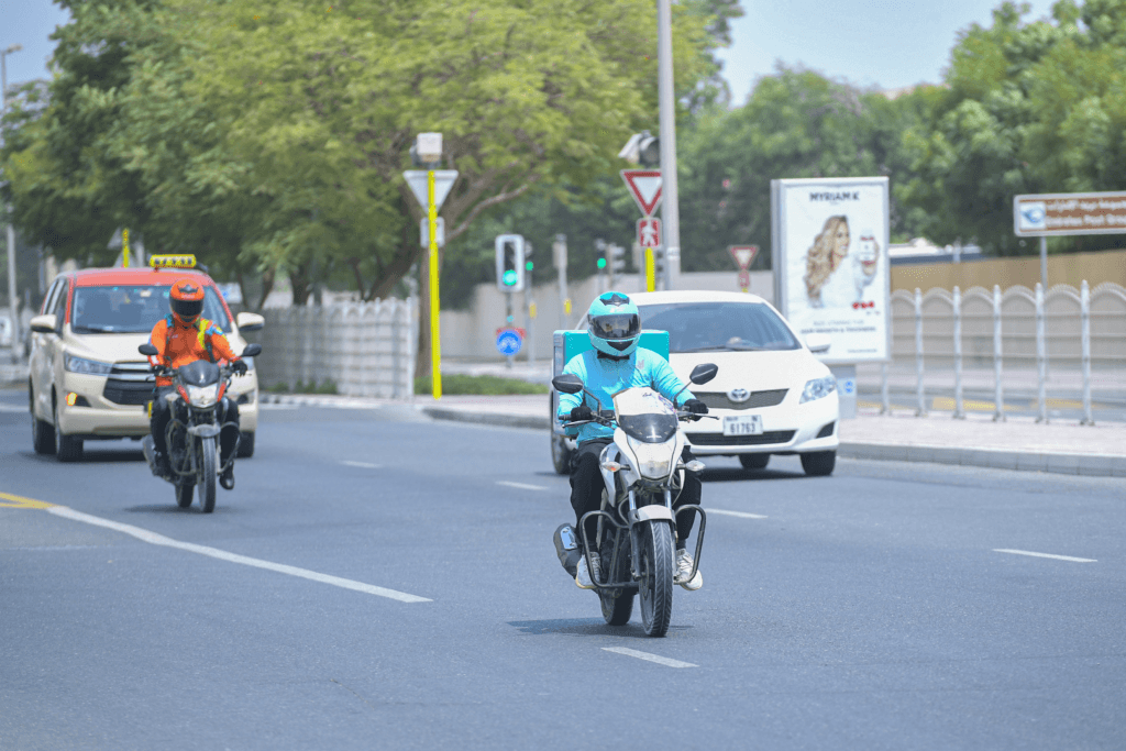 Dubai delivery bike registration extension approval at RTA office