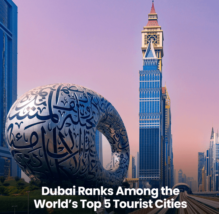Dubai skyline highlighting Dubai top 5 tourist cities status