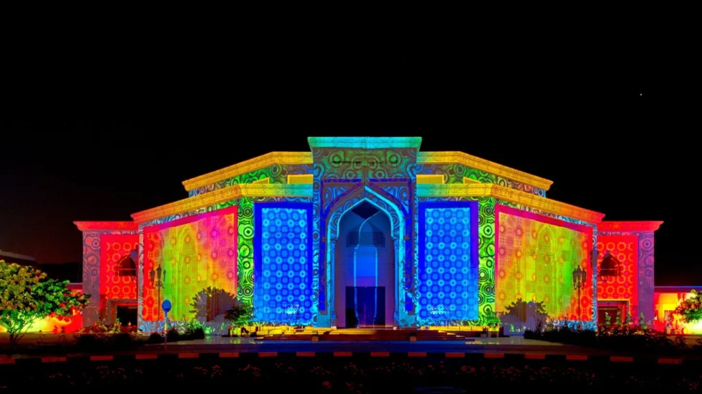 Interactive light installations for families at the Sharjah Light Festival 2026 hub.