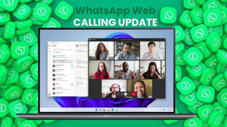 WhatsApp Web calls UAE displayed on laptop browser interface