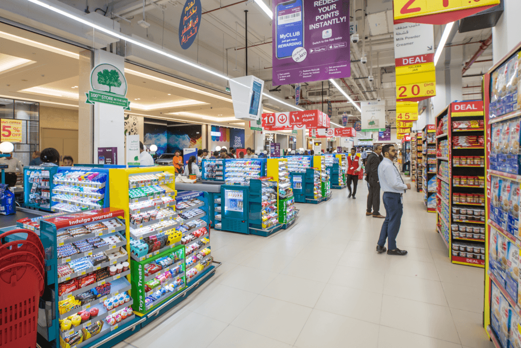 UAE supermarkets no shortages rice and grocery section Dubai