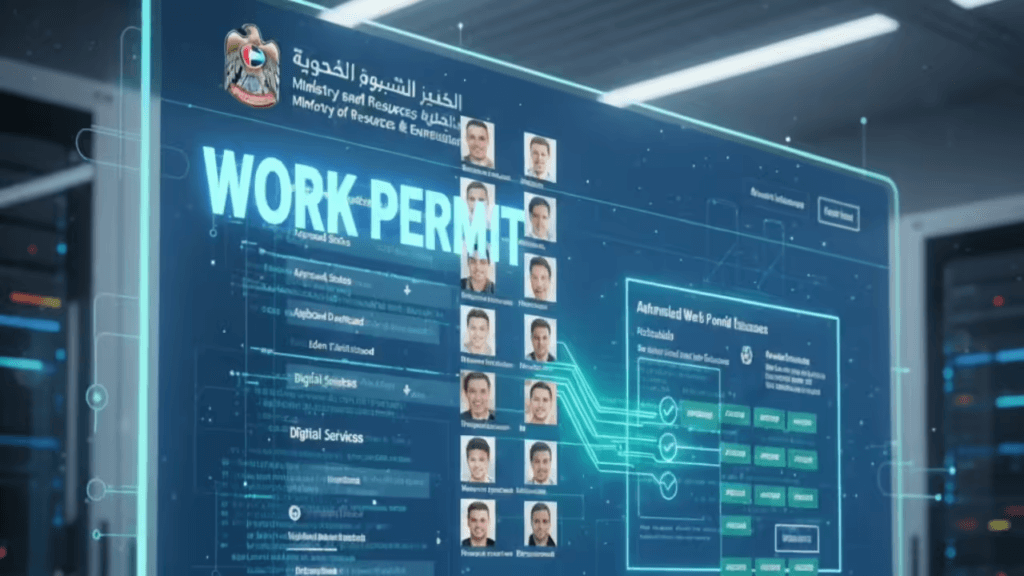 UAE labour services AI automation processing work permit applications instantly