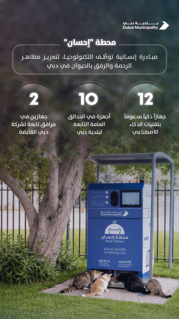Dubai Ehsan Stations technology designed to feed stray animals in Dubai