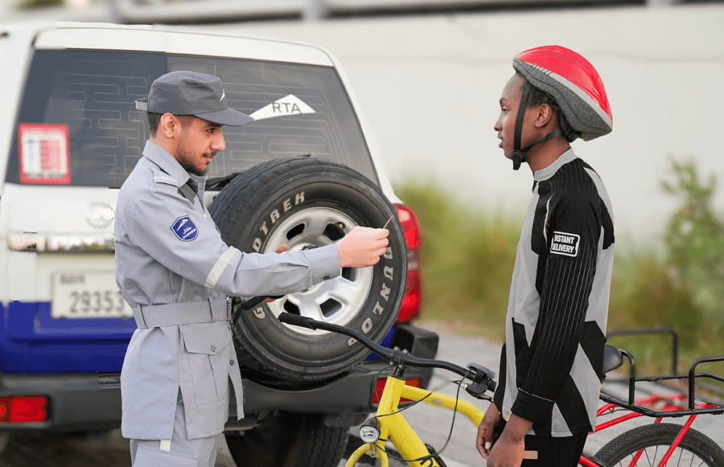 Dubai delivery bicycles impounded during RTA and Dubai Police safety inspection
