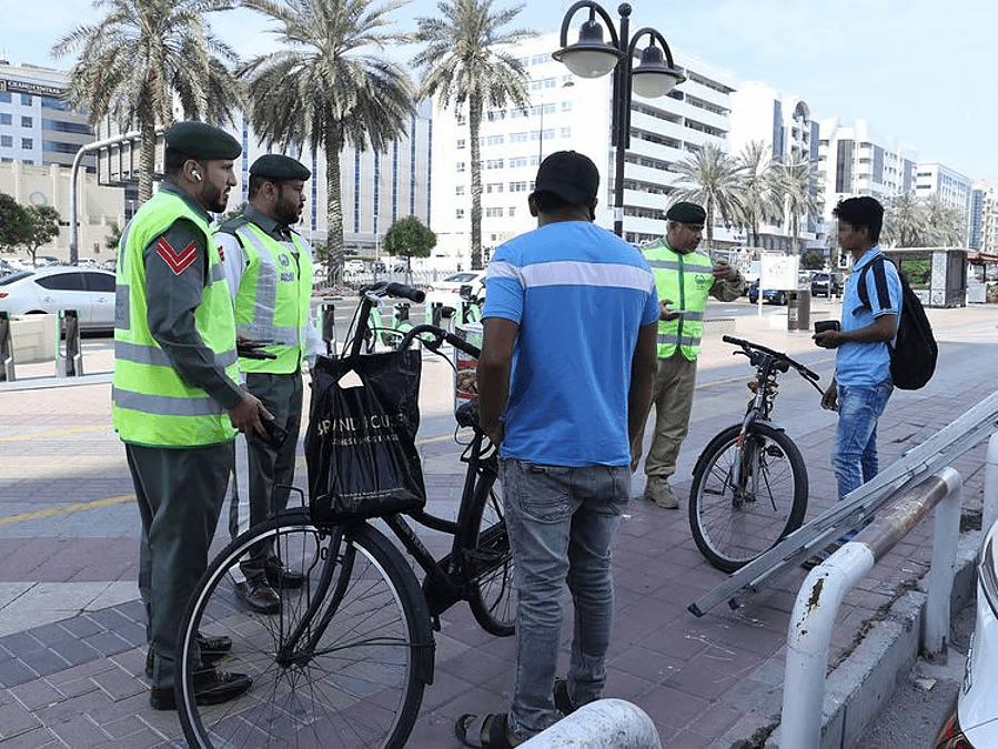 Dubai delivery bicycles impounded for missing lights and safety equipment