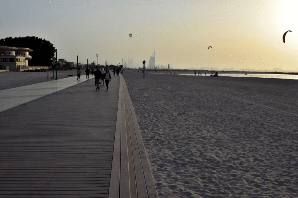 Families at Kite Beach Dubai during Eid holidays