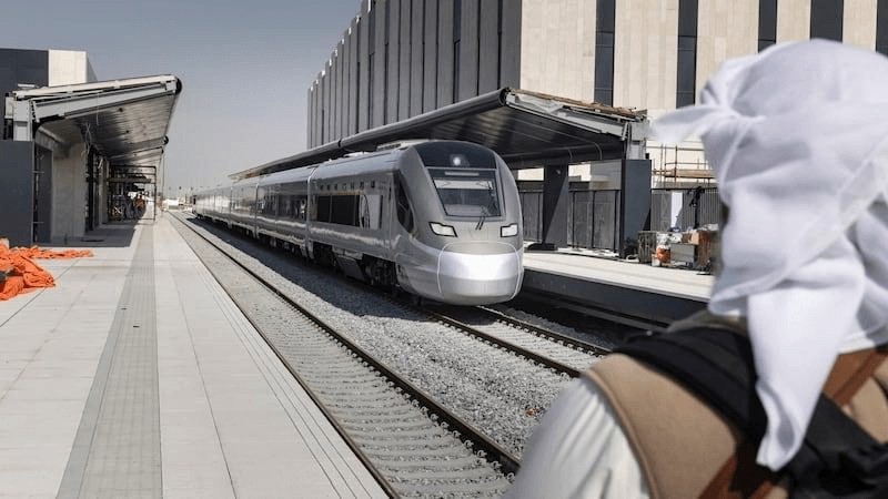 Etihad Rail passenger station at Mohammed Bin Zayed City Abu Dhabi