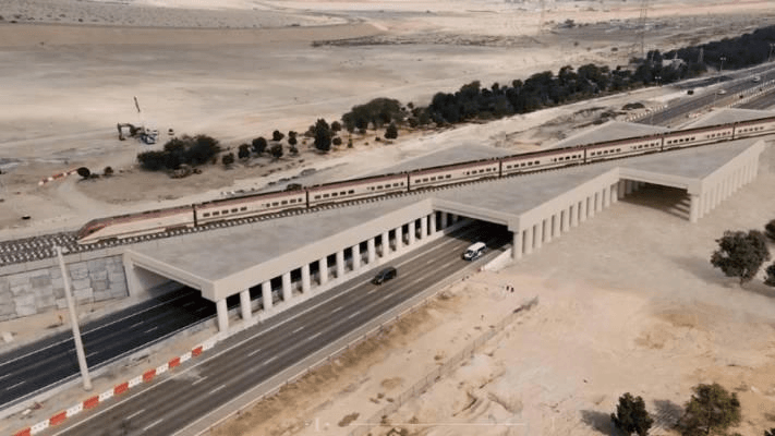 Etihad Rail route connecting Abu Dhabi and Dubai with a journey time of about 57 minutes